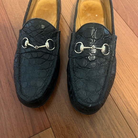 Gucci crocodile loafers. Men’s size 9.5D - Picture 3 of 5